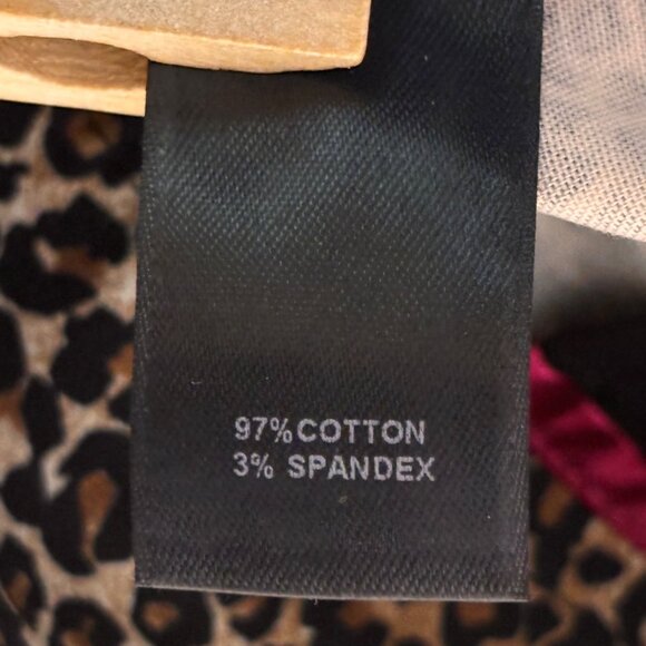 White House Black Market Slim Ankle Leopard Print Pants 8R Cotton Spandex Blend - Picture 6 of 9